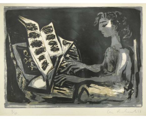 § Ceri Richards CBE (Welsh 1903-1971) La Pianistesigned and dated 'Ceri Richards 59' (lower right); numbered 8/50lithograph56