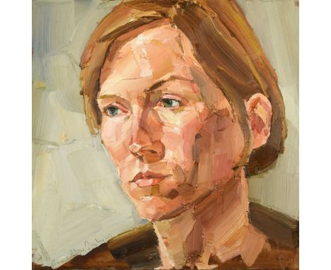 § Oliver Akers-Douglas (British 1973-) Portrait of a Womansigned 'Oliver Akers Douglas' (lower left)oil on metal board51 x 51