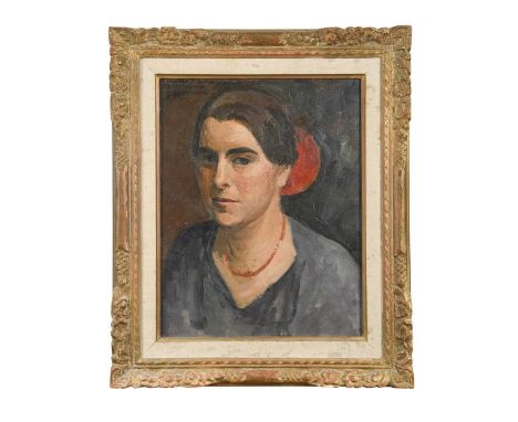 Jean Hippolyte Marchand (French 1883-1940) Portrait of Madame Wollaninscribed with the name of the sitter and signed 'J.March