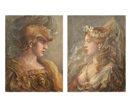 David Walker (British 1934-2008) An archive of theatre designs, to include, three oil on boards, three designs for Cinderella