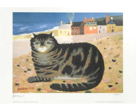 § Mary Fedden OBE, RA, RWA (British 1915-2012) Cat on a Cornish Beach, 1991signed 'Fedden' (lower left); numbered 479/500 (lo