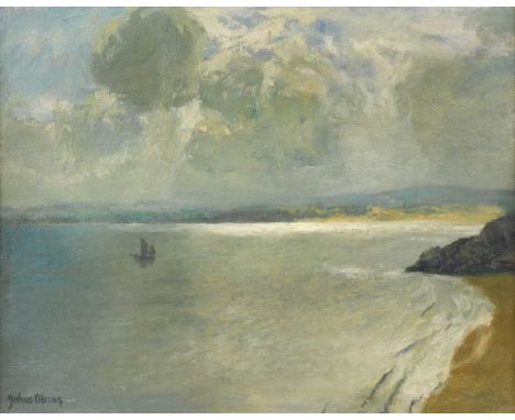 Julius Olsson RA, RBA, PROI, RWA, NEAC (British 1864-1942) St Ives - Summer Calmsigned 'Julius Olsson' (lower left); further 