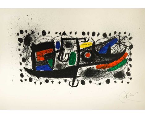 § Joan Miró (Spanish 1893-1983) Star Scene signed 'Miro' (lower right) lithograph, unframed50 x 66cmCondition report: The mou