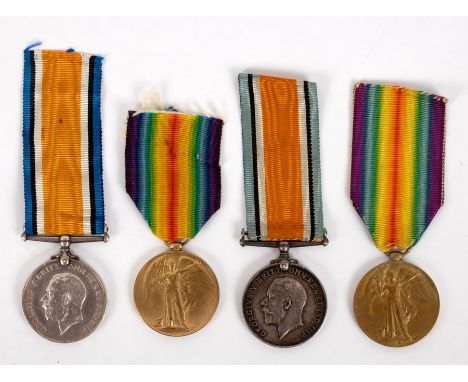 Pair (2), British War and Victory Medals (202615 Pte. A. Brown. Glouc. R. / 19245 Pte. R.W. Winter Glouc. R.), first, good ve