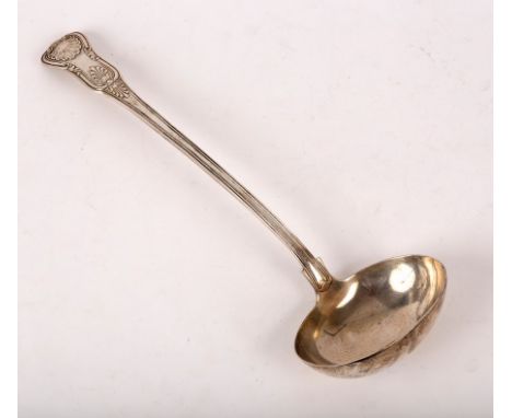 A Victorian provincial silver soup ladle, Robert Williams (Bristol) assayed Exeter 1844, approximately 340gm