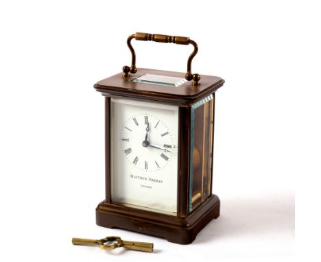 A French carriage timepiece with enamel dial