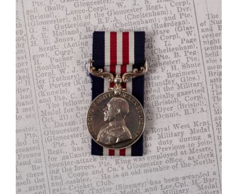 A WWI 'Italian Front' M.M. to Corporal T. Packer, Gloucestershire Regiment/Military Medal, G.V.R. (265066 Cpl T. Packer. 1/6 