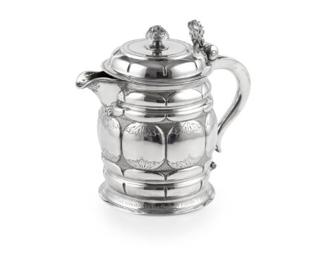 A George III style lidded jug London Assay Office, London 2022, with cancelled marks for John Parker I &amp; Edward Wakelin 1