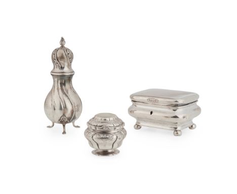 An early 20th-Century Danish mustard pot Anton Michelsen, Assay Master, C.F. Heise, of squat globular baluster fluted form, w