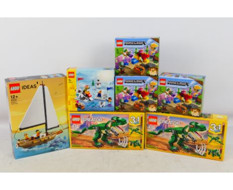 Lego - Seven boxed predominately factory sealed sets from various series. Lot includes an opened Lego Creator 3-in-1 #31085 T