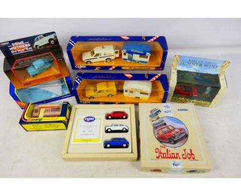 Corgi - 7 boxed diecast vehicle. Includes a pair of TV related vehicles to include #96758 'Some Mothers Do 'Ave 'Em' Morris M