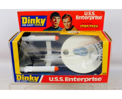 Dinky - A boxed #358 'Star Trek' U.S.S. Enterprise. Item appears in overall very good condition including shooting discs and 