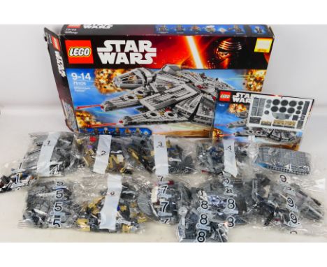 Lego - A boxed 2015 Lego 'Star Wars' #75105 Millennium Falcon. The set has been opened and the box contains 11 factory sealed