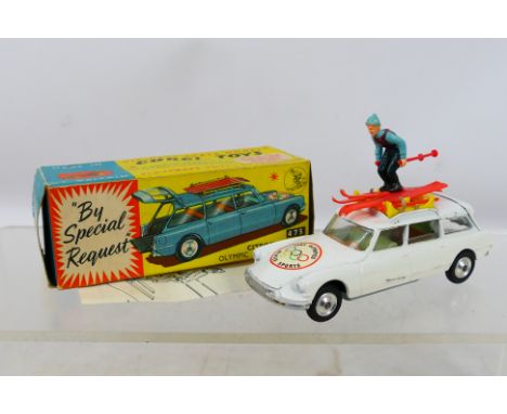 Corgi - A boxed #475 Citroen Safari Olympic Winter Sports. Item appears to be in very good condition including figure, skiing