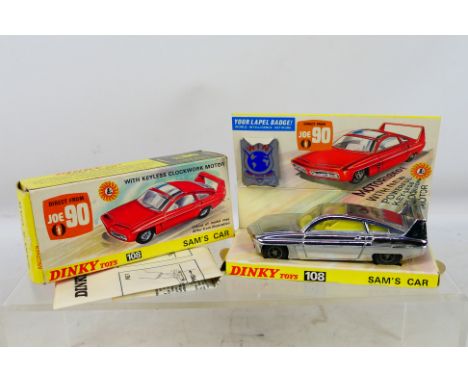 Dinky - A boxed #108 Joe 90 Sam's Car in Silver. Item comes with instruction sheep and lapel badge and appears to be in excel