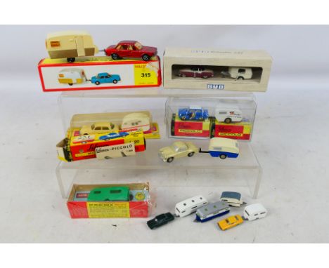 Schuco - Majorette - Eko - Wiking - Others - An assortment of small scale (1/90, 1/87 and others) caravans to include #315 To