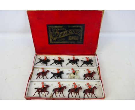 Britains - An incomplete boxed small scale Types Of The British Army No.57 1st Dragoon Guards with Sabres. There are six of t