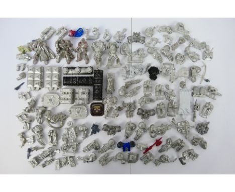 Warhammer - Citadel - Games Workshop - Approximately 50 Warhammer metal parts. Lot contains loose, unassembled, assembled par