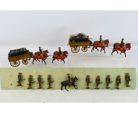Britains - A very rare Britains for C.F. Eckhardt Army Service Supply Column With Supplies And Escort. Comprises 2 x 4 x hors