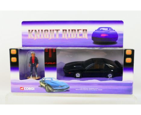 Corgi - A boxed #CC05601 'Knight Rider' 1/36 scale Pontiac Transam KITT with Hand Painted Metal Figure. Item appear mint in b