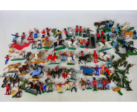 Timpo - Britains - Herald - Others - A large quantity of playworn, unboxed plastic toy soldiers predominately by Timpo, and i