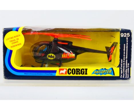Corgi - A boxed #925 Batcopter. Item appear to be in excellent-near mint condition. Item is loose in its box. Box appear good