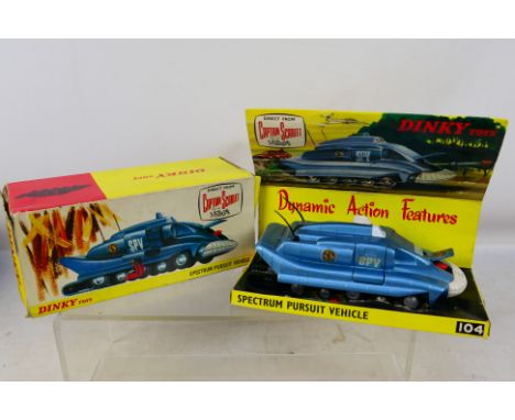 Dinky - A Boxed #104 'Captain Scarlet' Spectrum Pursuit Vehicle (SPV). Item appears in excellent condition with 2 missile acc