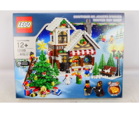 Lego - A boxed 2009 Lego 'Advanced Models' #10199 Winter Village Toy Shop. The set has been resealed at some point - two seal
