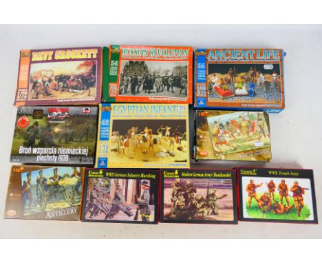 Nexus - Cesar Miniatures - HaT - Other - Ten boxed 1:72 scale military personnel & historical plastic figures. Lot includes N