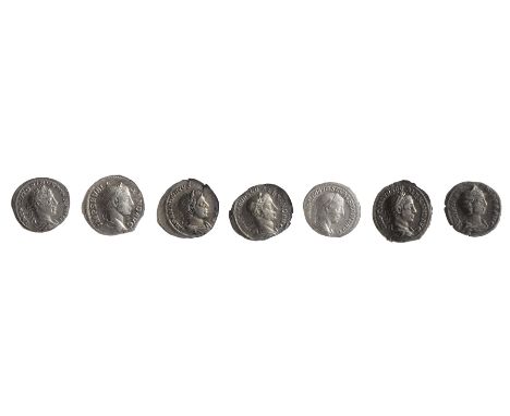 Seven late 2nd early 3rd century AD Imperial Roman silver denarii first Rome (Roma), 211-217 AD, IVLIA PIA FELIX AVG, Draped 