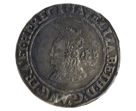 Elizabeth I (1558-1603) Silver Sixpence1561, mint mark pheonELIZABETH D G ANG FRA ET HIB REGINA, Ornate crowned bust facing l