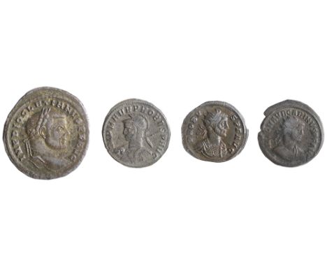 Diocletian AE FollisCarthage, Struck 297-298 ADIMP DIOCLETIANVS P F AVG, laureate head right / FELIX ADVENT AVGG NN, Africa s