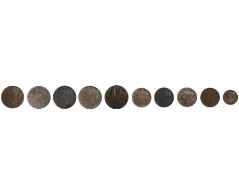 5 x Queen Victoria Pennies1848, 1853, 1854, 1854, 1855Young bust, left / Britannia seated facing right,holding a trident, han