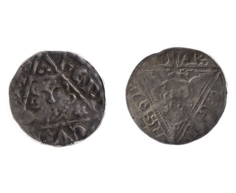 Ireland PLANTAGENET Henry III (1216-1272) and Edward I (1272-1307) silver penniesfirst Dublin mint, Class 1bH?NR)I CVS R ?X I