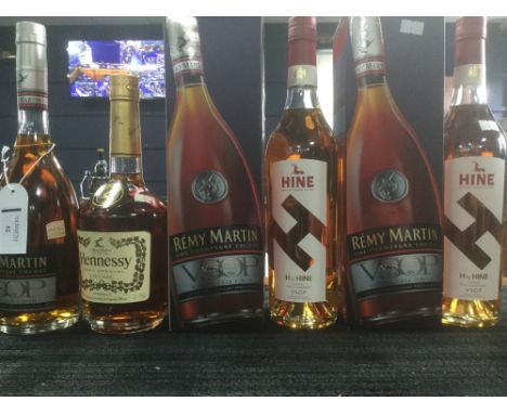 COGNAC - SIX BOTTLES, including Hine VSOP and Remy Martin VSOP