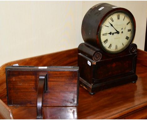 A 19th Century mahogany clock and wall bracket, the dial signed W.Coxhead, Market Place Reading