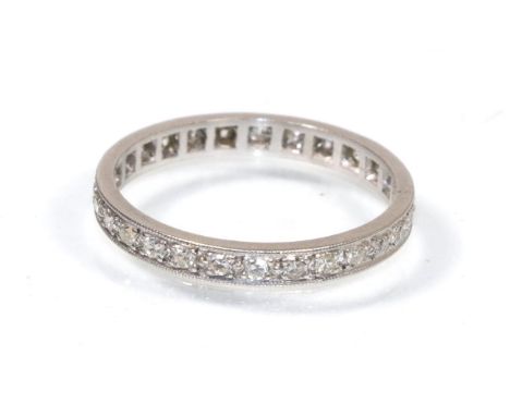 A diamond eternity ring, of grain set single-cut diamonds, total estimated diamond weight 0.30 carat approximately, finger si