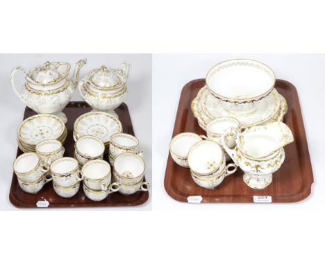 An English 19th century gilt decorated tea service, pattern 1139 to base