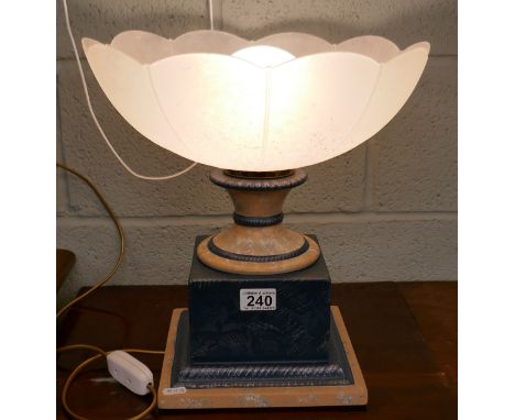 Art Deco style ceramic bowl lamp