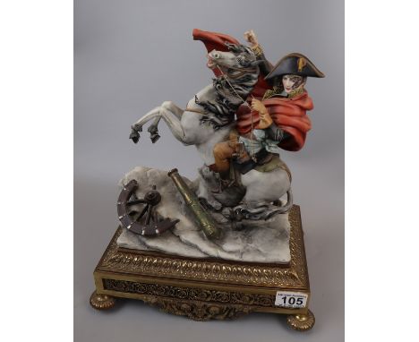 Fine quality ceramic figurine on metal base - Napoleon