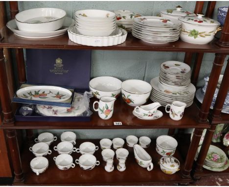 Large collection of Royal Worcester Evesham pattern