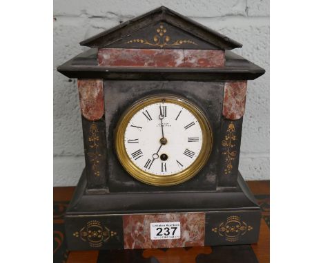 Slate mantle clock