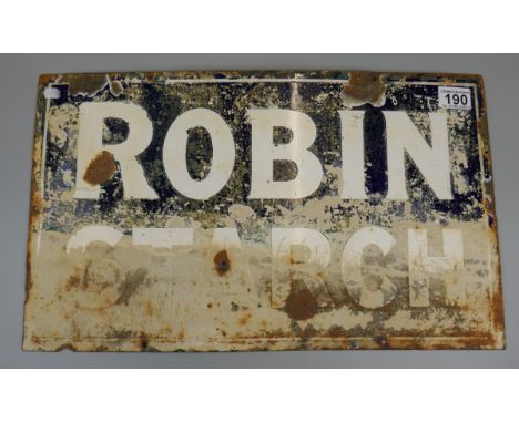 Enamel sign - Robin starch