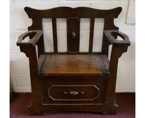 Hall bench with stick stand