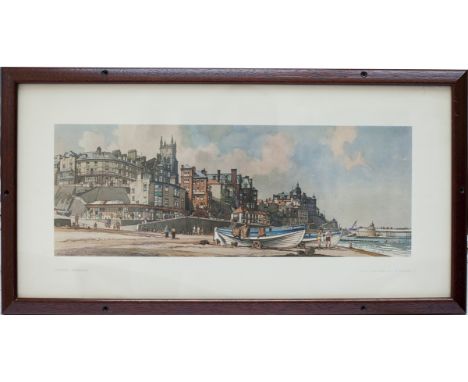 Carriage Print CROMER, NORFOLK by FW Baldwin from the LNER Post-War Series around 1948. In original type frame, the print mea