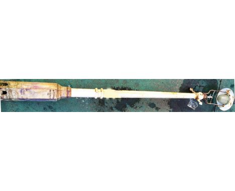 Midland Railway cast iron lamp post measuring  171 inches  tall, complete with added on ladder bars and Sugg Mexican hat type