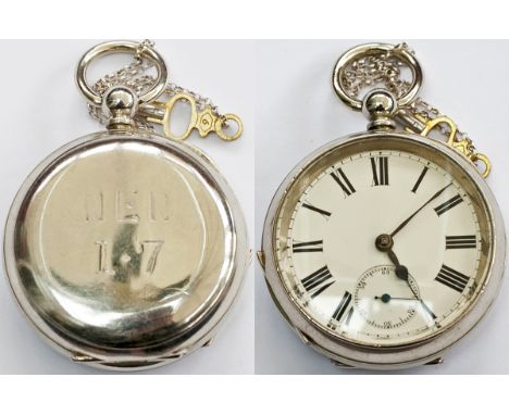 North Eastern Railway pocket watch. A vintage key wind and hands set watch, with an unsigned full plate gilt movement dating 