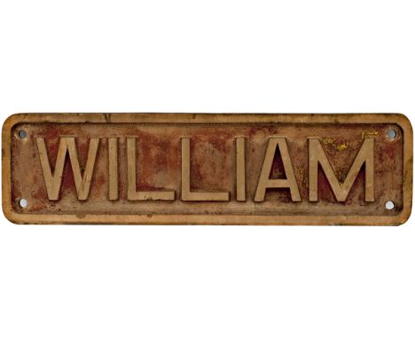 Nameplate WILLIAM ex Yorkshire Engine 2880 of 1962, an 0-4-0 diesel electric new to Stewarts & Lloyds Ltd. Bilston Steelworks