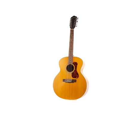 GUILD ACOUSTIC GUITAR,model F-2512E, twelve string, natural finish, 110cm long, in Kinsman guitar caseCondition report: Condi