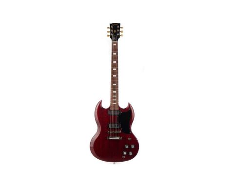 GIBSON SG SPECIAL ELECTRIC GUITAR,serial no. 180060976, dark cherry finish, 100cm long, with Gibson guitar bag